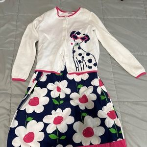 Gymboree girls dress & cardigan set size 5/6 brand new!